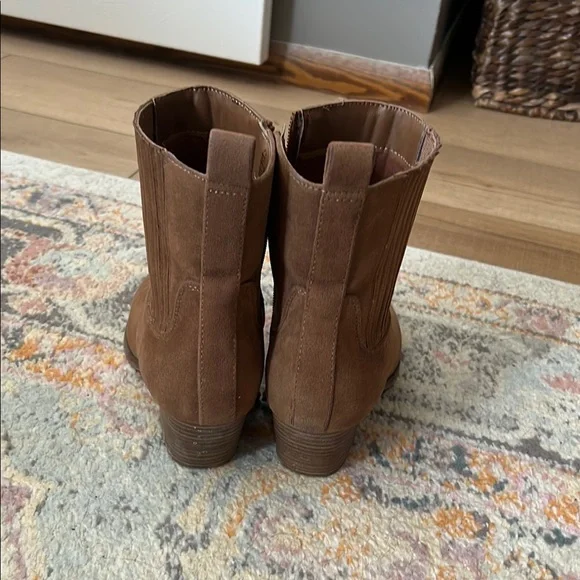 Universal Thread Brown Ankle Booties Suede - Picture 2 of 4